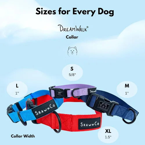 Vista 4 de ShawnCo Dream Walk - Collar de perro de alta calidad, ajustable y cómodo para perros pequeños, medianos, grandes y extra grandes