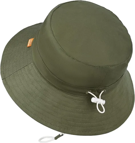 Vista 3 de Sombrero de sol unisex para bebé, lino y algodón, ajustable, para niños pequeños, con protección solar UPF 50+ (5 tamaños0-8T)