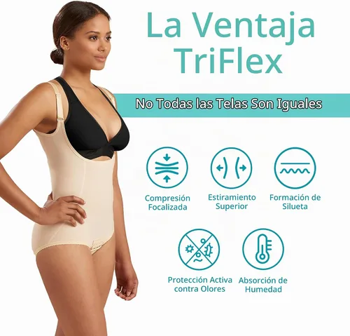 Vista 2 de MARENA SFBHA2 Stage 2 Women's High-Back, Bikini-Length Compression Girdle Beige