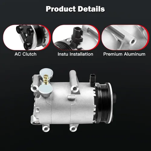 Vista 3 de cciyu Compresor de aire acondicionado compatible para Ford Focus 2.0L 2012-2014 AC Compresor para coche