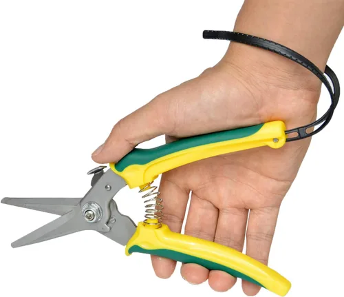 Vista 5 de Tijeras de podar multiusos de acero al carbono para cabras y ovejas, cuchillas dentadas de 2 pulgadas