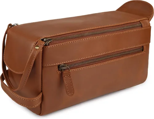 Vista 15 de LEATHER VILLAGE Kit Dopp 2, Negro carbón
