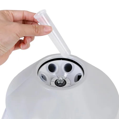 Vista 5 de SUPER DEAL Máquina centrífuga eléctrica de laboratorio, 4000 RPM, capacidad de 0.7 fl oz x 6, temporizador preciso y control de velocidad, 110 V