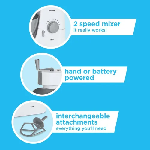 Vista 5 de Casdon Kenwood Mixer Mezclador de alimentos de juguete para niños mayores de 3 años Perfecto para panaderos en ciernes que disfrutan de mezclar