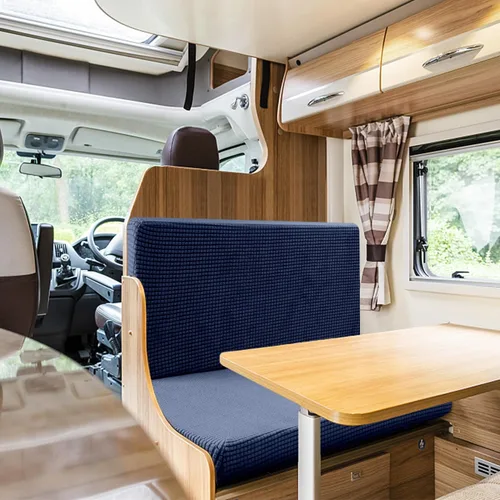 Vista 6 de Tlswshsy Cojines de comedor para autocaravana, fundas elásticas para asiento de sofá, protector de muebles de sofá biplaza lavable para Azul