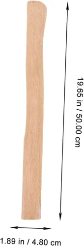 Vista 3 de Mango de hacha de madera de 19.68 pulgadas, mango de hacha de repuesto para corte de leña y camping, pieza de madera ergonómica duradera con fácil