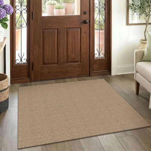 Vista 83 de EARTHALL Alfombra tejida de 2 x 3 pies, lavable para entrada, alfombra trenzada antideslizante, alfombra para puerta interior y exterior, alfombra