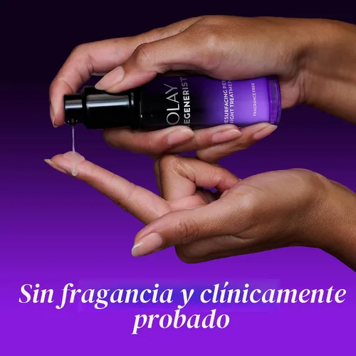 Vista 8 de Olay Regenerist - Exfoliante químico para cara, mascarilla facial durante la noche, cuidado de la piel antienvejecimiento, suero de noche