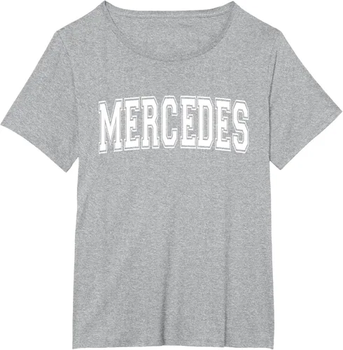 Vista 87 de MERCEDES TX TEXAS USA - Camiseta deportiva vintage estilo Varsity, Negro, S