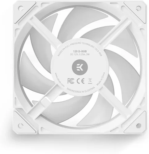 Vista 3 de EKWB Ventilador EK-Loop FPT de 4.724 in, 550-2300 RPM, RGB digital, blanco