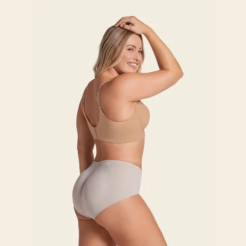 Vista 2 de Leonisa Ropa Levantadora de Glúteos para Mujeres - Bragas Levanta Cola y Braguitas Cortas con Almohadillas para Glúteos Beige - Bragas acolchadas