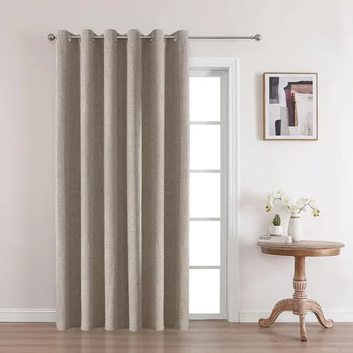 Vista 43 de Joydeco Cortinas opacas de 84 pulgadas de largo, 2 paneles burg, cortinas de oscurecimiento de habitación para dormitorio, cortinas térmicas Negro