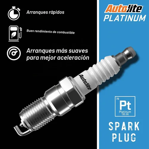 Vista 3 de Autolite Platinum AP5263 Bujías de repuesto para automóviles (paquete de 4)