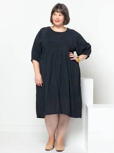 Vista 3 de Patrón de costura de arco estilo - Paquete de extensión de vestido tejido Hope Woven Plus (tallas 10-22)