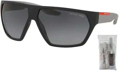 Vista 2 de Prada Active PS08US Irregular Sunglasses for Men BUNDLE With Designer iWear Complimentary Eyewear Kit