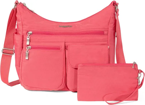 Vista 70 de Baggallini womens Everywhere Bagg Crossbody Women 11x9 Lightweight Nylon Hobo Water-resistant Travel Bag W/Rfid