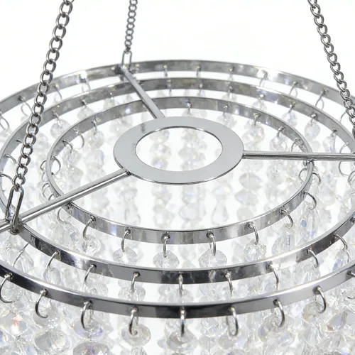 Vista 5 de Candelabros brillantes con cuentas iridiscentes de 8.6 pulgadas de diámetro para centro de mesa de boda, sala de estar, dormitorio, evento y fiesta