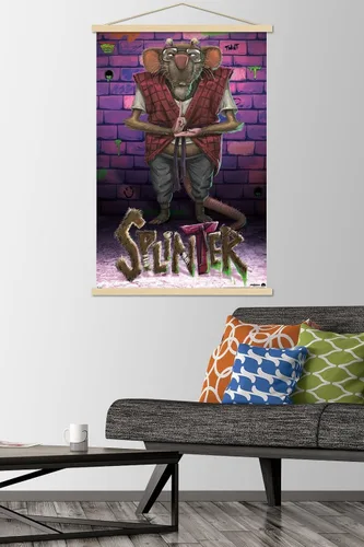 Vista 2 de Trends International Teenage Mutant Ninja Turtles: Mutant Mayhem - Póster de pared con astillas, 22.375 x 34 pulgadas, paquete de impresión premium