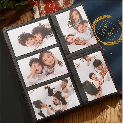 Vista 2 de Álbum de fotos de gran capacidad, 800 imágenes, para álbumes de recortes, cubierta de piel sintética, marco de fotos, álbum de fotos de boda