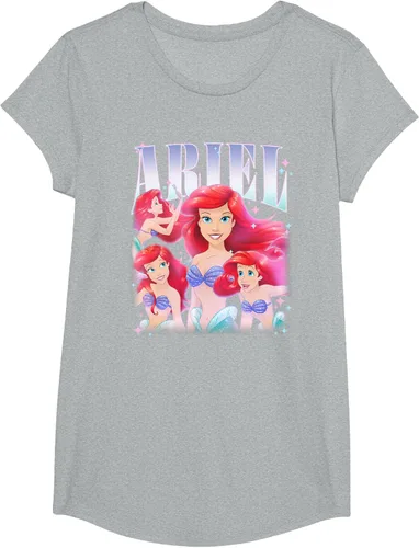 Vista 71 de Disney Camiseta de la princesa Ariel de la Sirenita Multi Pose, Negro