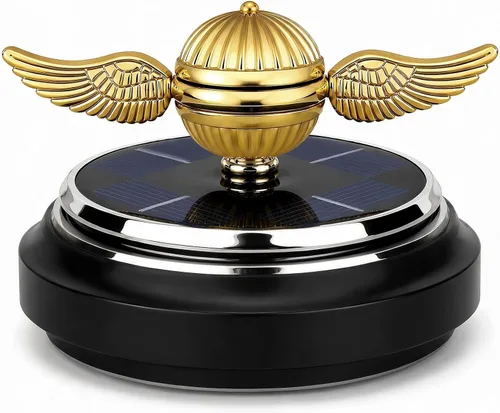 Vista 8 de Spinner Fidget Dorado de Energía Solar, Ambientador de Aire para Coche, Decoración de Salpicadero Alimentado por la Luz Solar, Kit de Ciencia Oro