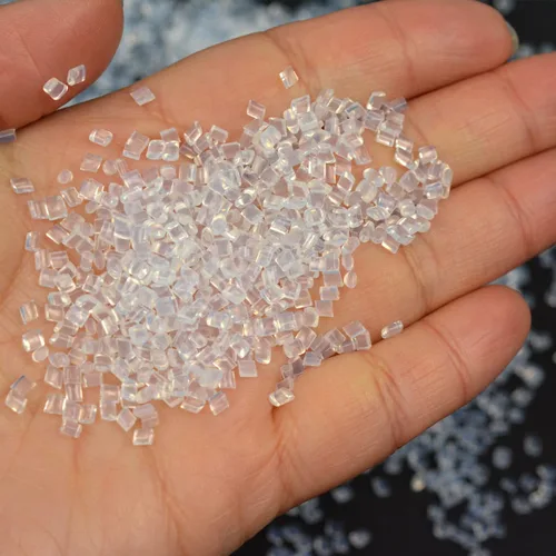 Vista 2 de Perlas de pegamento de queratina italiana de 1.76 oz, gránulos de pegamento de queratina de fusión transparente para extensiones de cabello