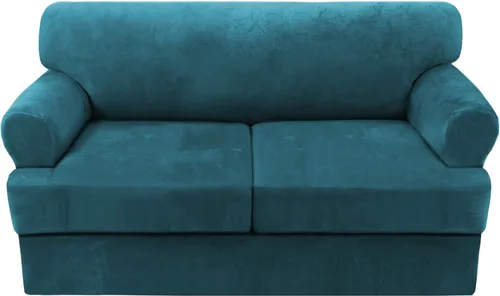 Vista 56 de H.VERSAILTEX Funda para sofá de 2 piezas, fundas para sillón con cojines en forma de T, funda para sofá de terciopelo grueso, protector de muebles