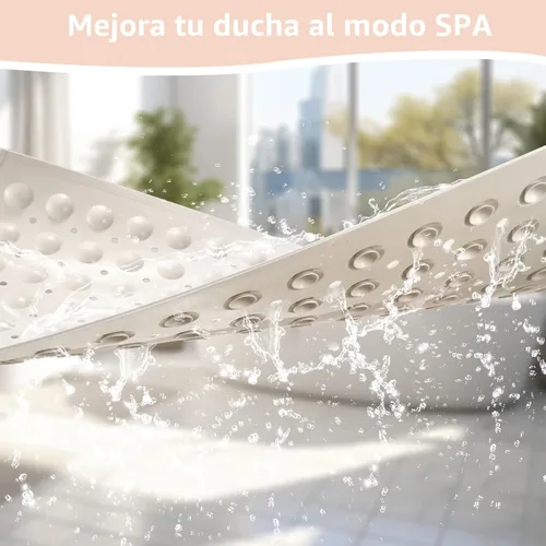 Vista 7 de Tapetes de ducha antideslizantes para ducha interior, de 15 x 27.5 pulgadas, tapete de bañera de elastómero termoplástico antideslizante para bañera