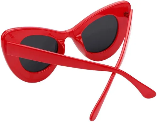 Vista 3 de FEISEDY Retro Ojo de Gato Mujeres Gafas de sol Cateye Acetato Marco Policarbonato Lentes B2239