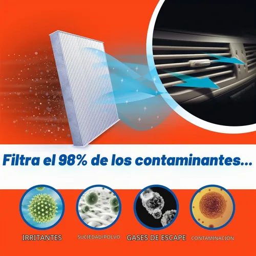 Vista 5 de Filtro de aire de cabina FRAM Fresh Breeze con carbón activado y bicarbonato de sodio Arm & Hammer, CF8813A para vehículos Honda