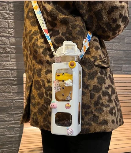 Vista 8 de Mochila Kawaii, juego de mochila Kawaii con botella de agua Kawaii, Rosado