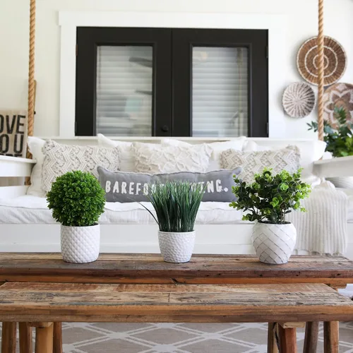 Vista 5 de Nearly Natural Planta topiaria artificial de boj de 10 pulgadas con maceta decorativa