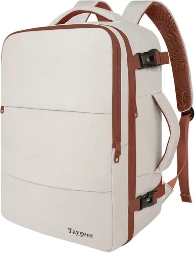 Vista 22 de Taygeer - Mochila de viaje para mujeres, mochila de cabina con puerto de carga USB y bolsa para zapatos, mochila TSA para laptop de 15.6 pulgadas