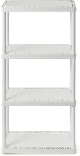 Vista 11 de Gracious Living Sistema de organización de almacenamiento de 3 estantes de altura fija, uso ligero, sólido, de 12 x 24 x 33 pulgadas, para hogar