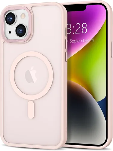 Vista 140 de Anuck - Funda magnética para iPhone 11 compatible con MagSafe, carcasa trasera mate translúcida dura, borde de TPU, delgada, resistente a impactos