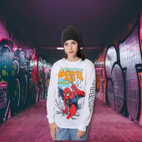Vista 6 de Marvel Spider-Man Age - Camiseta de manga larga para hombre