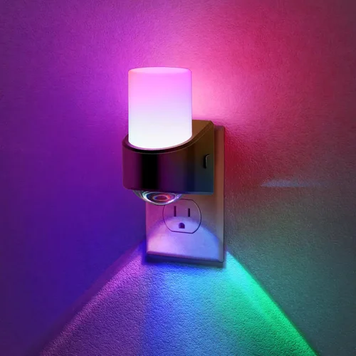 Vista 15 de JandCase Luces nocturnas enchufables a la pared, proyector de estrellas, luz nocturna de galaxia automática 3CCT, enchufe con sensor de luz