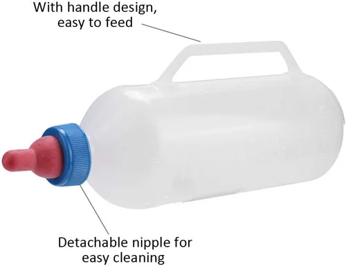 Vista 9 de Alimentador de botellas de cordero Botella de cordero huérfano 28 × 11 × 8 1 l Botella de leche de cordero Bebé Cabra Alimentador de leche