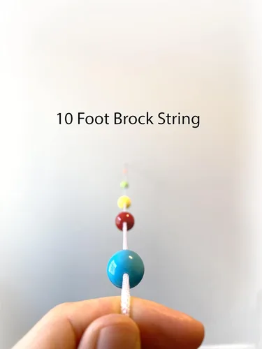 Vista 2 de Brock String, Herramienta de entrenamiento de insuficiencia de convergencia visual para fortalecimiento muscular ocular, ejercicio de enfoque
