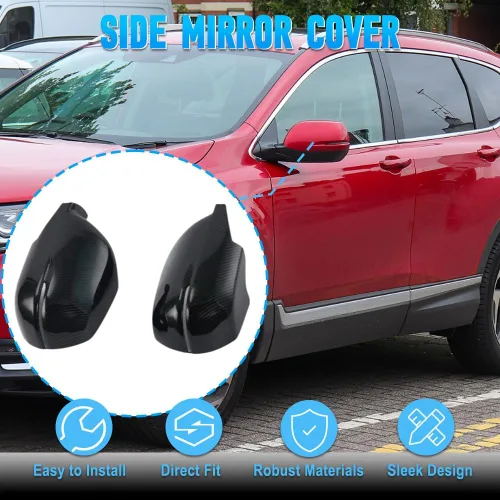 Vista 5 de Carcasa para espejo retrovisor, cubierta de espejo retrovisor lateral, tapa de cubierta de espejo retrovisor exterior, compatible con Honda CRV CR-V