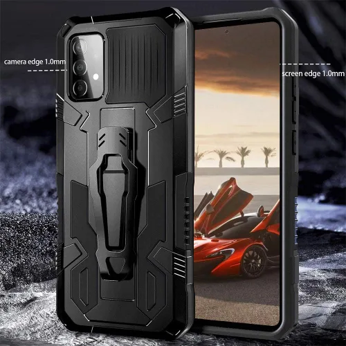 Vista 6 de Funda compatible con Samsung A52, protección resistente de grado militar, para Samsung A52, anticaídas de 15 pies, con función atril y 2 protectores