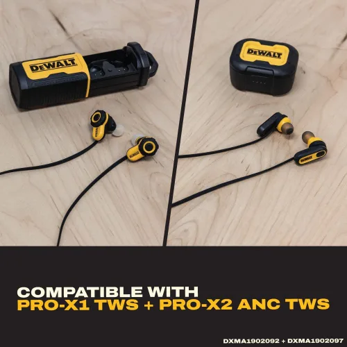 Vista 6 de DEWALT Cordón antipérdida para auriculares TWS y TWS ANC – Cable de seguridad duradero para un ajuste seguro y fácil acceso, correa de cuello
