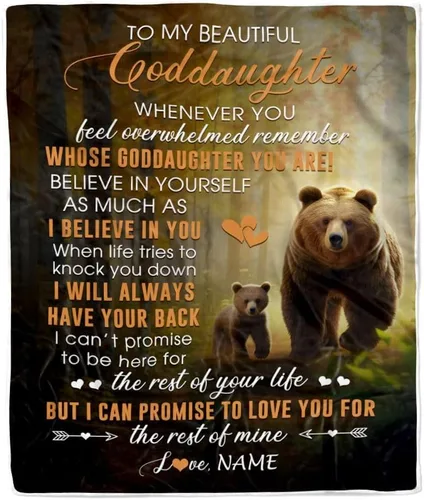 Vista 15 de Manta personalizada con texto en inglés «To My Godson», de Godmother Godmother Wolf Moon, My Love for You is Forever Godson Birthday Christmas