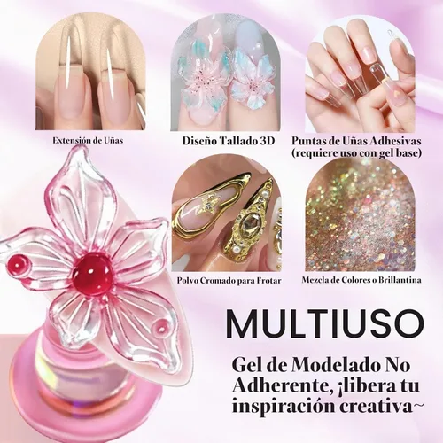 Vista 2 de NAILGIL - Gel 3D para arte de uñas, no pegajoso, para esculpir