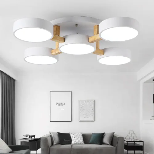 Vista 24 de Lámpara de techo LED, lámpara de techo 33WGreen 3 CCT para dormitorio, sala de estar, cocina