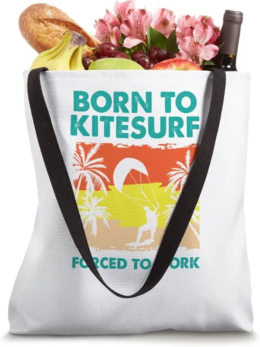 Vista 4 de Born To Kitesurf - Kiteboarding Funny Kitesurfing Tote Bag
