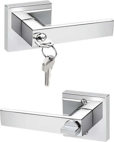Vista 148 de KNOBWELL - Juego de cerradura con 1 picaporte resistente para puertas de una cara, ideal para puertas interiores reversibles, 0.93 libras