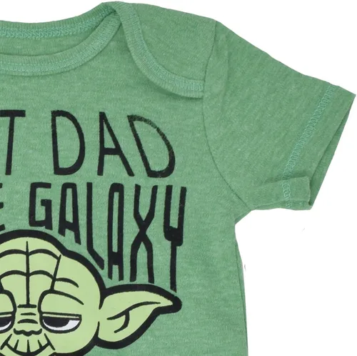 Vista 4 de STAR WARS Body de manga corta para bebé del Día del Padre Yoda Darth Vader
