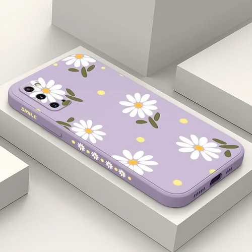 Vista 31 de LEECG para Samsung Galaxy S20 Funda, Diseño Creativo Lateral con Forro de Microfibra de Silicona Suave con Patrón de Flores para Cubierta de negro