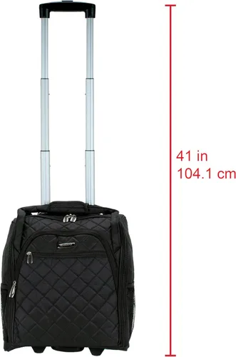Vista 43 de Rockland Melrose - Maleta con ruedas, de porte vertical, para caber debajo del asiento, Rojo), BF31-RED